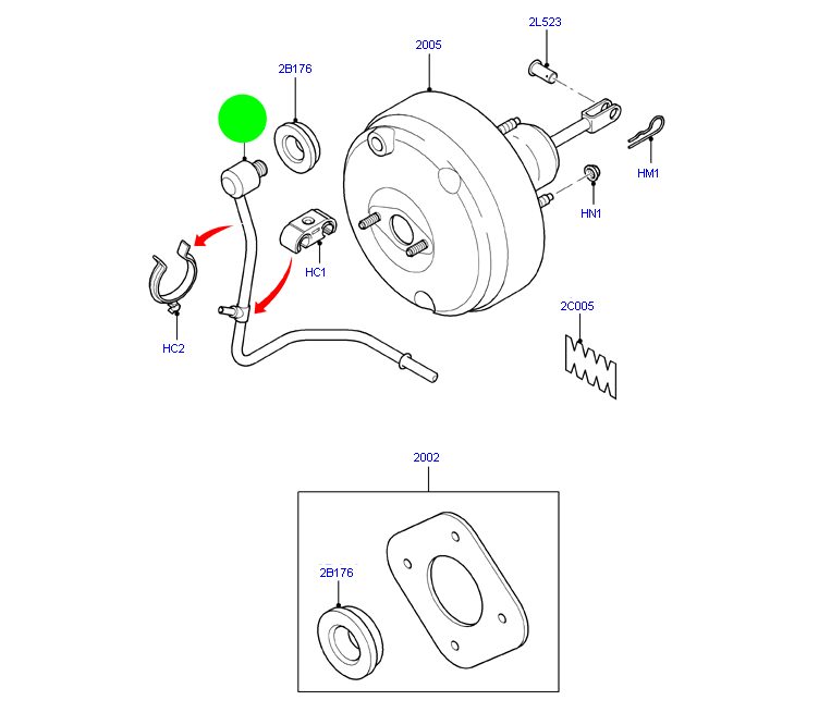 CC112A152CC Brake Booster Vacuum Tube/Hose to suit VM Transit 2006-2013 1793809