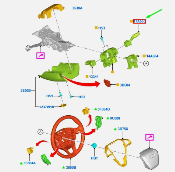 DG9T17A553FD3JA6 Genuine Washer Wiper Arm Assembly To suit Ford Ranger