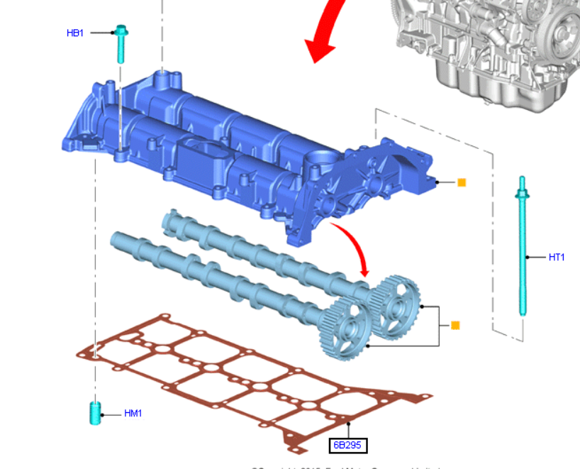 Gasket to suit Ford VN Transit Custom 2.0L and Endura Escape Everest Focus Mondeo Ranger 2100953 / GK2Q6L090BB
