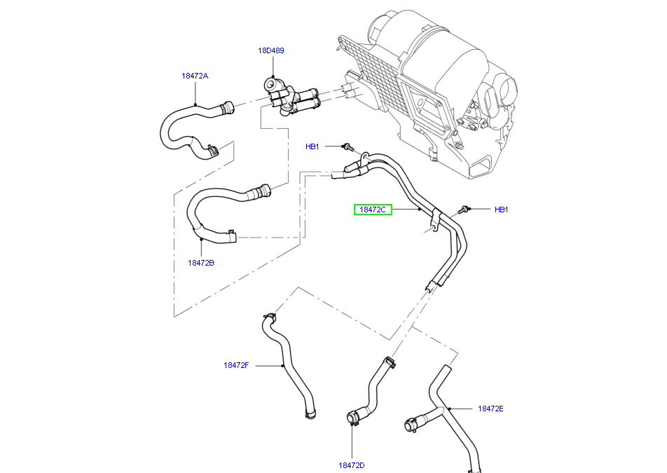 Metal Heater Pipes / Coolant Tube VH, VJ , VM Ford Transit 5C1618N344AA / 1434191