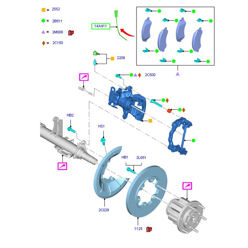 Genuine Ford Brake Pad Sensor Rear Wire FWD To Suit Ford Transit VM / VO BK312N248BB / 1843313