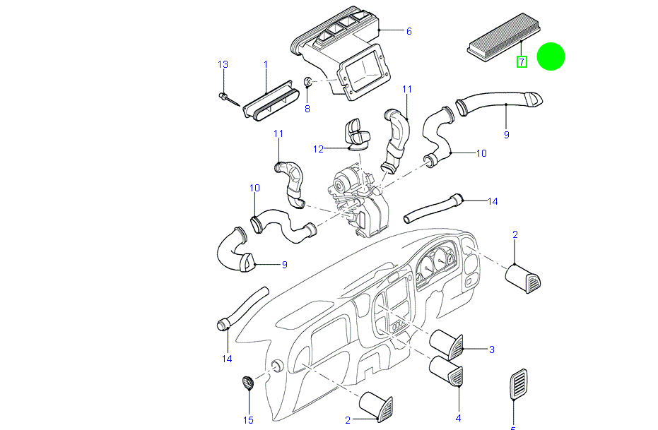 YC1J19N619A1A Pollen Filter Ford Transit 2000-2006 VH/VJ