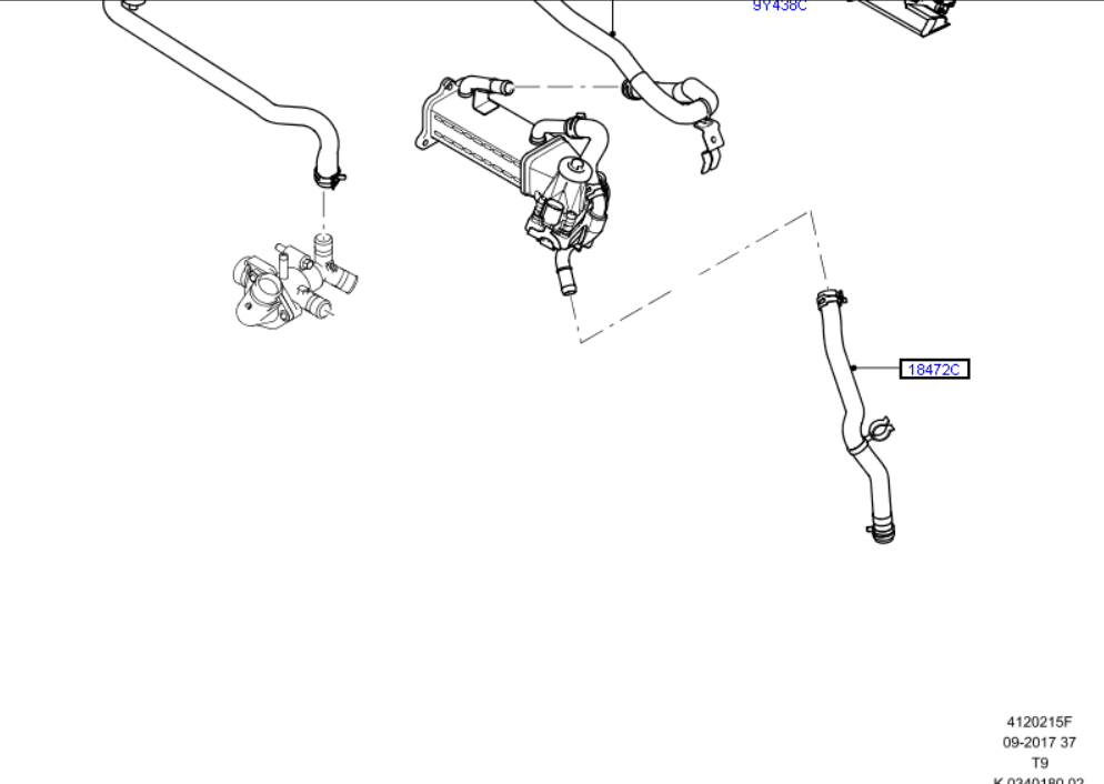 Genuine Ford Heater Hose to suit VM 2.2L Ford Transit CC119M445AA / 1756747
