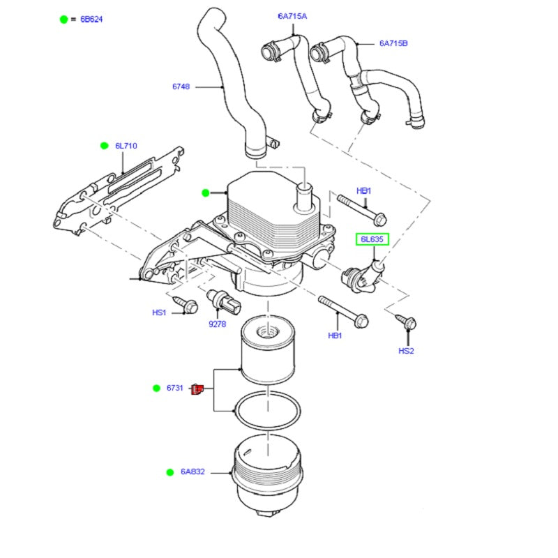 Oil Cooler Thermostat to suit VH / VM 2.4L Ford Transit Van YC1Q6L635A ...