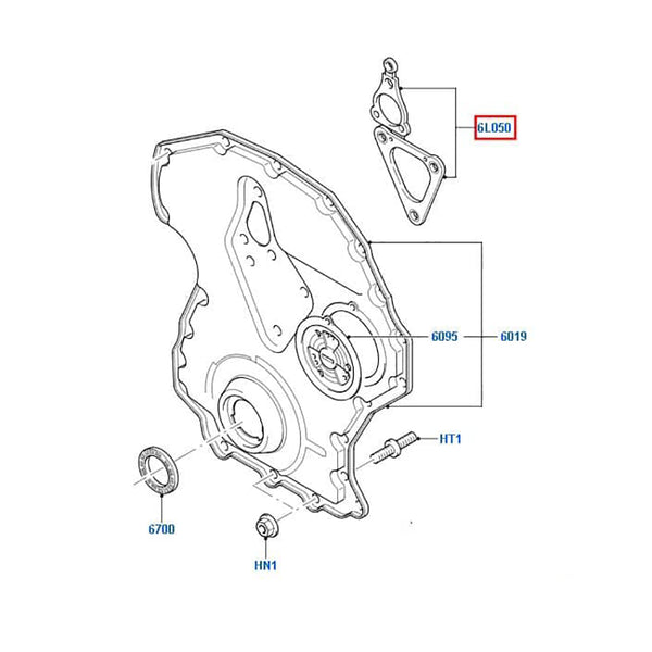 Water Way / Timing Cover / Housing Cover Gasket to suit Ford Transit V ...