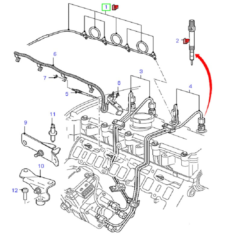 Fuel Injector Return / Leak Off Line Assy to suit VH / VJ / MK3 2.4L F ...