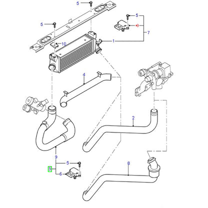 Intercooler Hose L/H suits VH VJ Ford Transits 2C166C646AA / 1368686