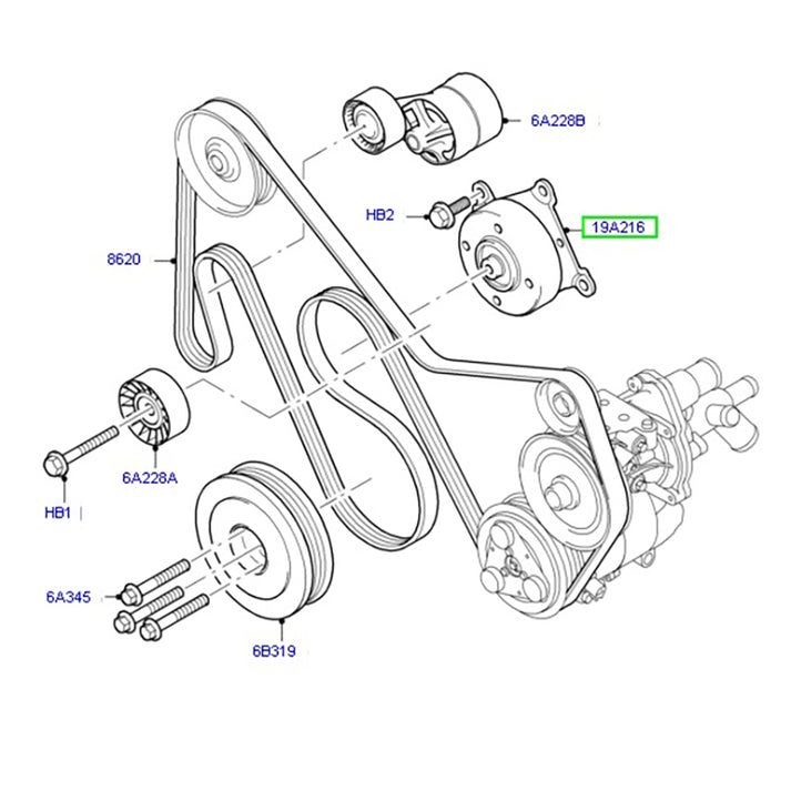 Ford Ranger, Everest & Transit – Idler Pulley (6C1Z-8678-H / 6C1Z8678H ...