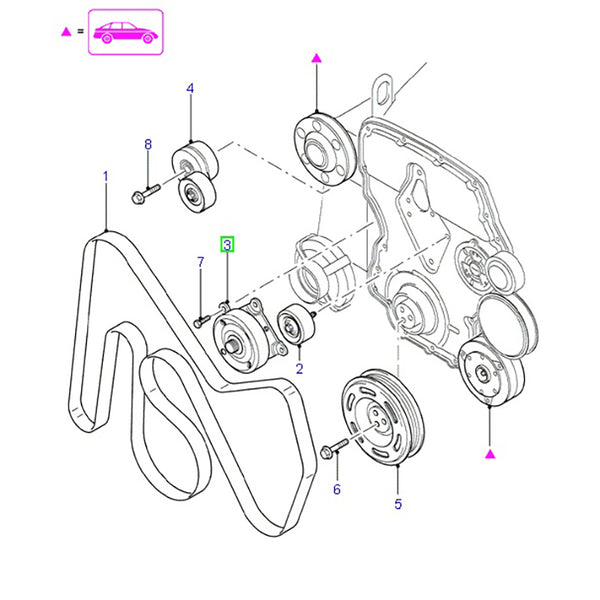 Ford Ranger, Everest & Transit – Idler Pulley (6C1Z-8678-H / 6C1Z8678H ...