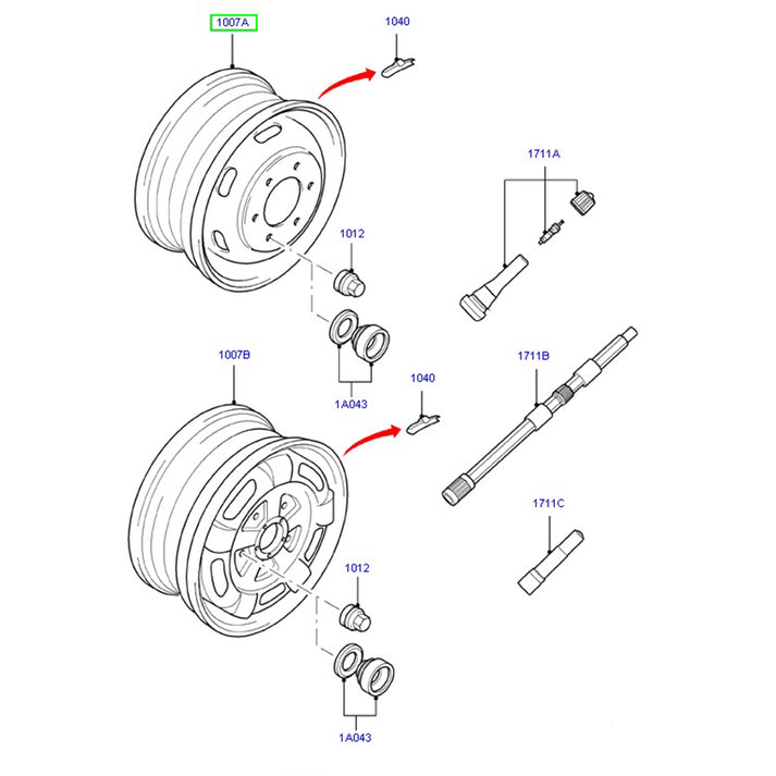 Genuine 16 Inch Steel Wheel Rim to suit VM Dual Rear Wheel Ford Transi ...