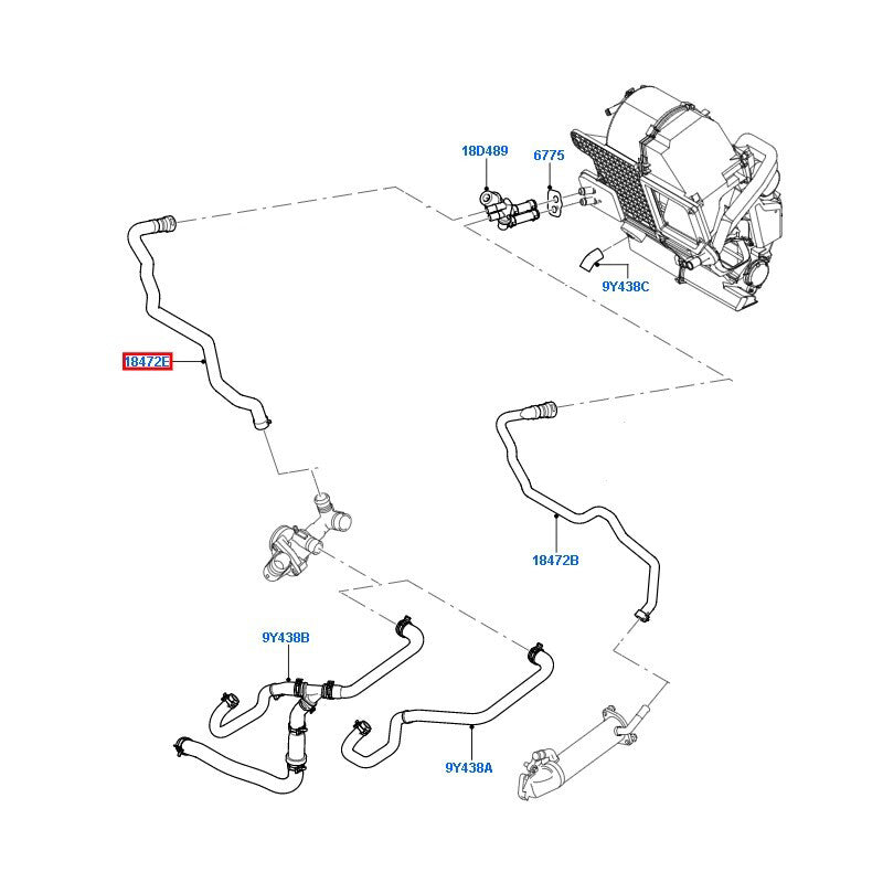 Genuine Ford Coolant Hose To Suit Ford Transit VM FWD 2.2L CC1118K580B ...