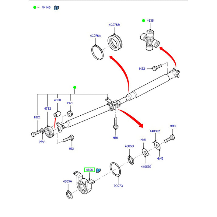 Genuine Tail Shaft Mount / Carrier Bearing 30mm to Suit VH / VJ / VM ...