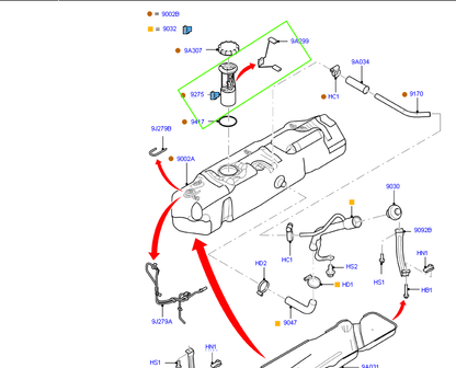 1812552 Fuel Tank Sender Assembly to suit VM Ford Transit 96FP9H307AA / 181255 ...