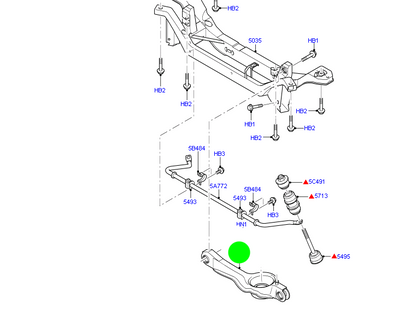 1M505K652AA Ford Focus Rear Control Arm