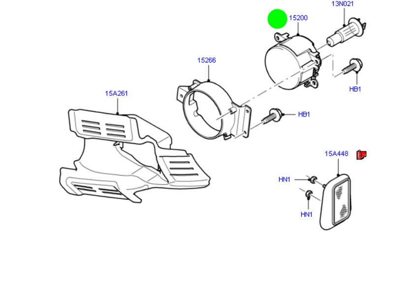 2N1115201AB Fog lamp cover assembly to suit various Ford and other Manufacturers