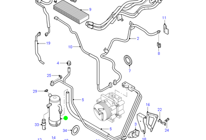 3C1H19E647AA Air Conditioner Accumulator / Dryer for Ford Transit VH / VJ 2000-2006