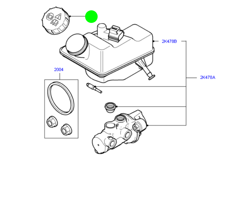 3M512162AB Cap for Brake Master Cylinder Reservoir to suit Ford Transit VM