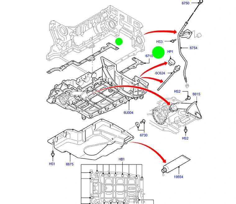 3S7Q6710BB Ford Transit Oil Pan Gasket