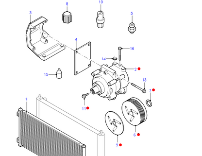 4L3H19497AC Air Con Compressor To suit Ford Transit VH/VJ 2000-2006