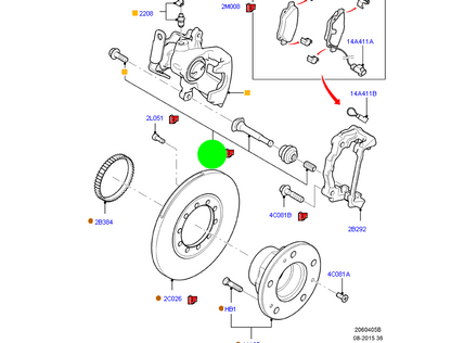6C112L527AA Brake Caliper Repair Pin Kit REAR suits Ford Transit VM