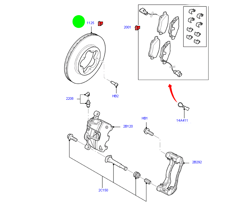 6C1J1125AB Front Brake Rotor/Disc to suit VM Transit 2006-2014 Genuine Ford