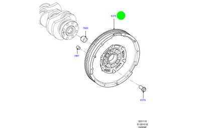 6C1Q6375AE Single Mass Flywheel to Suit VM 2.2L FWD Ford Transit 2000-2014