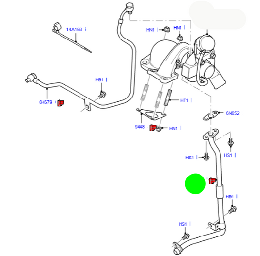 6C1Q6K677AC Turbo Drain Pipe To suit Ford Transit VM 2.2L 2006-2014