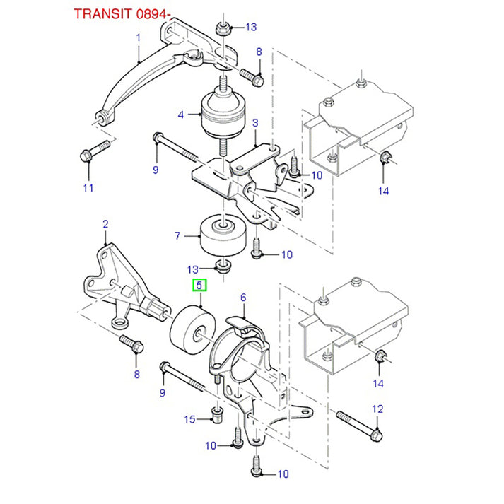 Right Hand Engine Mount / Insulator Assy to suit 2.0L VG Ford Transit ...