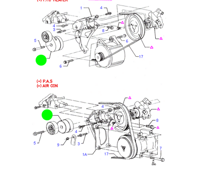 944F6A228BA Belt Tensioner To suit Ford Transit VG 1992-2000