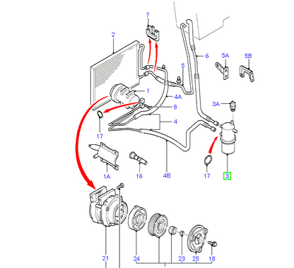 Air Conditioner Accumulator / Dryer for Ford Transit VG/VF 1992-2000 95VW19E647AC