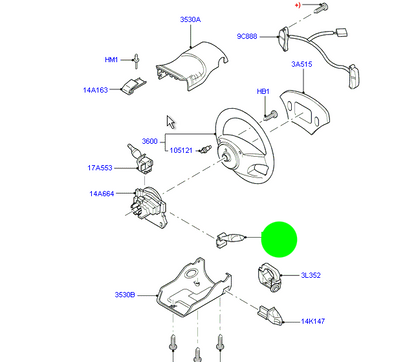 98AG13335AB Ford Focus Indicator Stalk