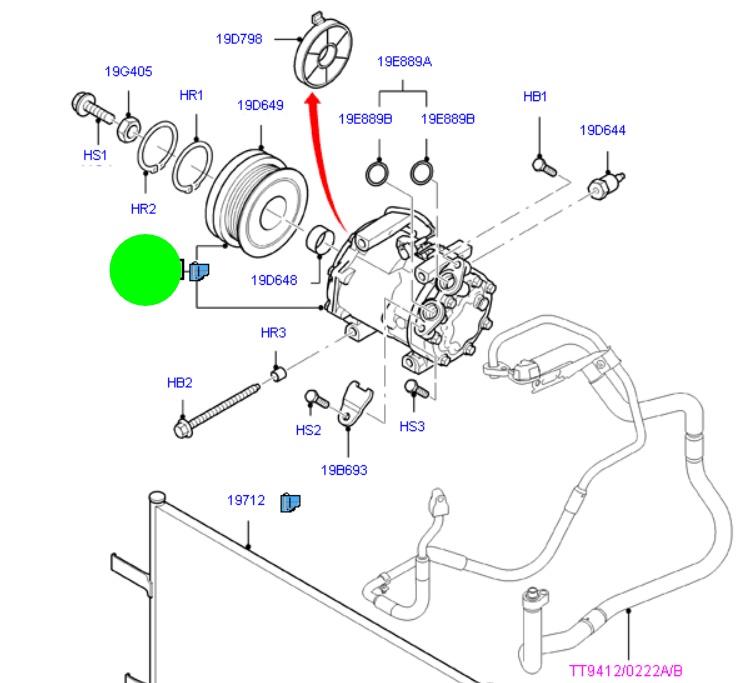BK2119D629BA Compressor Assembly To suit Ford Transit VM 2006-2014 2.2L FWD