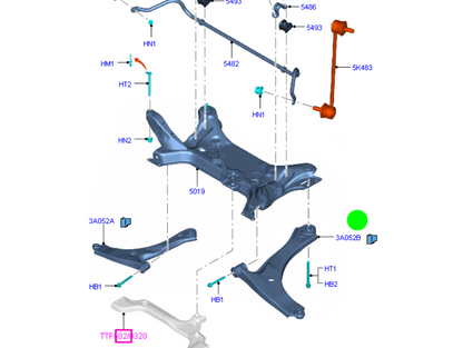 BK213A053AG Front Left Lower Control Arm VN Custom and VO