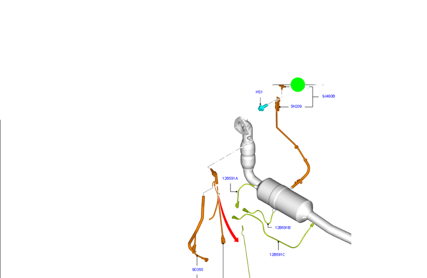 BK215H295AB Exhaust Pressure Sensor to suit Ford Transit VO
