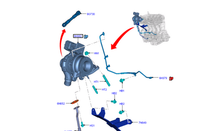 786880-5021S Genuine Garrett Turbocharger to suit Ford Transit 2.2L BK2Q6K682CA