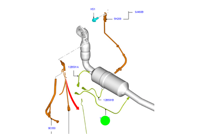 BK3A12B591AC Exhaust Gas Temp Sensor To suit Ford Transit VO