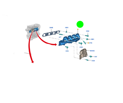 BK3Q9430CE BK3Z9430B Ford Ranger/Transit 2.2L Exhaust Manifold