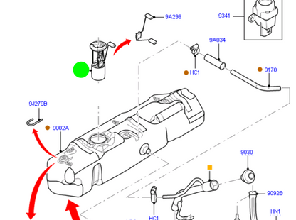 CC119H307AC Ford Transit Fuel Sender and Pump To suit Ford Transit VM 2006-2014