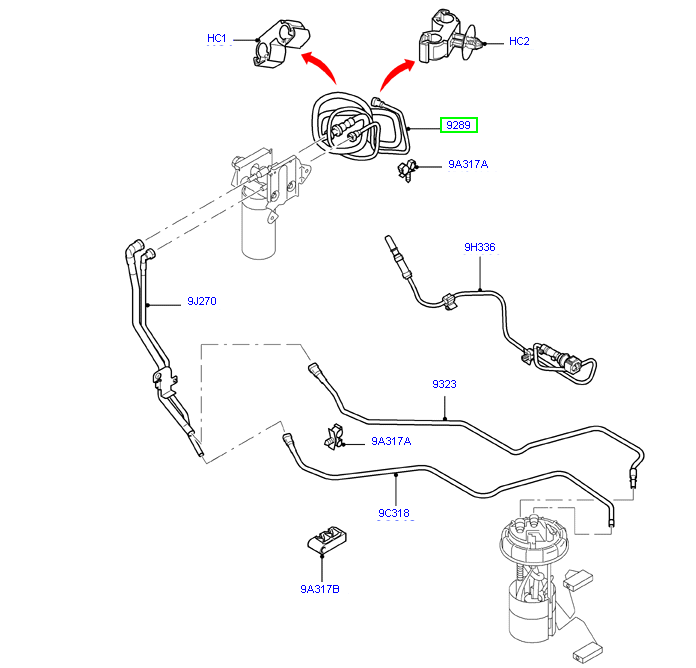 Fuel Hose Pipes to suit VM Ford Transit 2.2L CC119289AD / 1866621