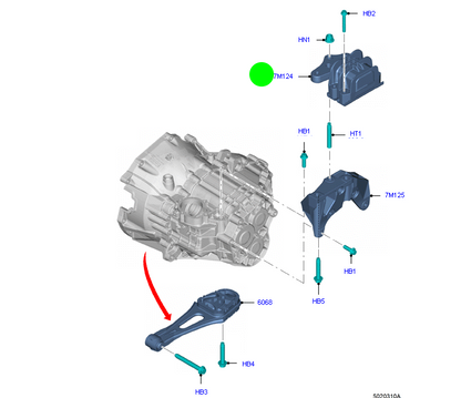 GK217M124AG Ford Transit Custom and VO Transmission Mount