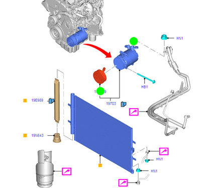 KK3119D629CA AC Compressor Assembly To suit Ford Transit Custom VN and VO
