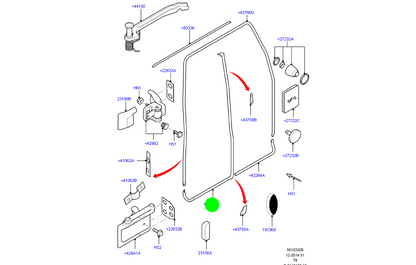 Rear Barn Door Genuine Weather Seal to suit VH, VJ, VM Ford Transit 1809933 / YC15V42265BY