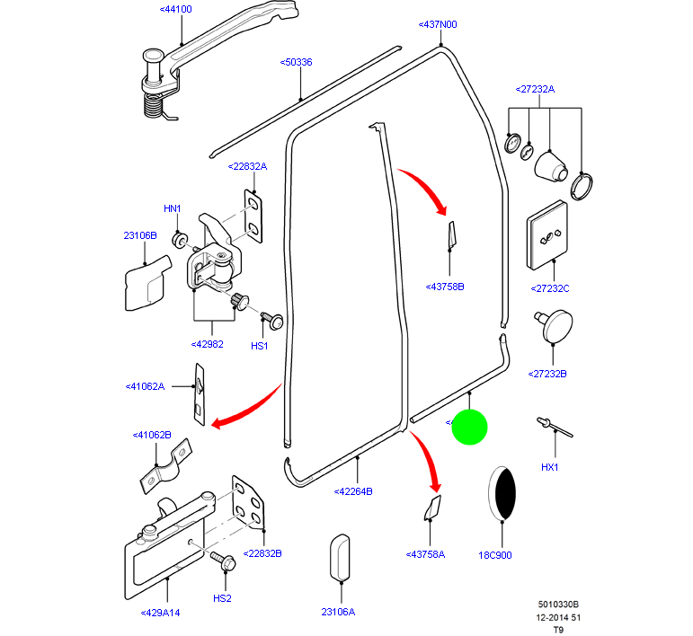 Rear Barn Door Lower Genuine Weather Seal to suit VH, VJ, VM Ford Transit 4477141 / YC15V42264AH