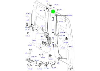 Rear Barn Door upper latch for low roof to suit VH, VJ, VM Ford Transit 1C15V43287CD / 1494092