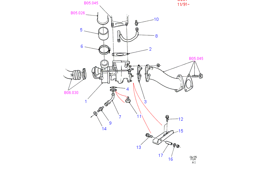 914F6K682AG Turbo to suit VG 2.5L Ford Transit 1992-2000