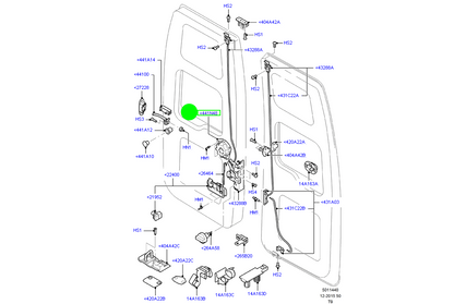 YC15V441N48AC Ford Transit Rear Barn Door Handle 2000-2014 VH / VJ / VM