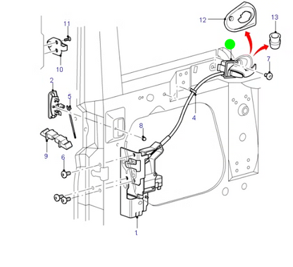 YC15V22600AB Right Hand Interior Door Handle To suit Ford Transit VH/VJ/VM 2000-2014