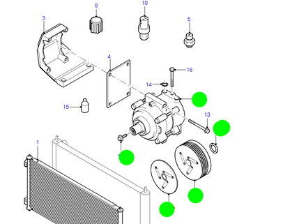 YC1H19D629AC Air Con Compressor To suit Ford Transit VH/VJ 2000-2006