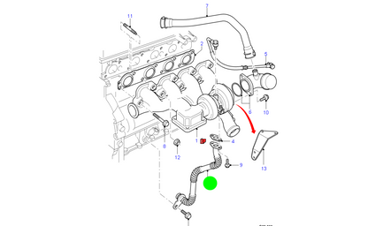 YC1Q6K677AE Turbo Oil Return Pipe To suit Ford Transit VH/VJ 2000-2006