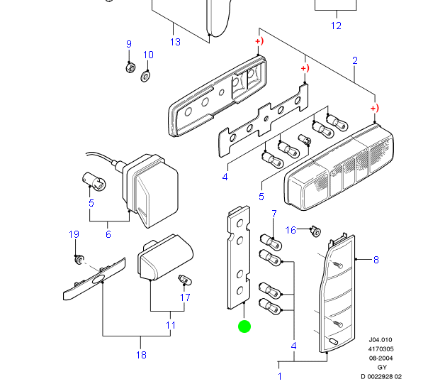 YC1X13N004AC Genuine Ford Rear Globe Holder To suit Ford Transit VH/VJ 2000-2006